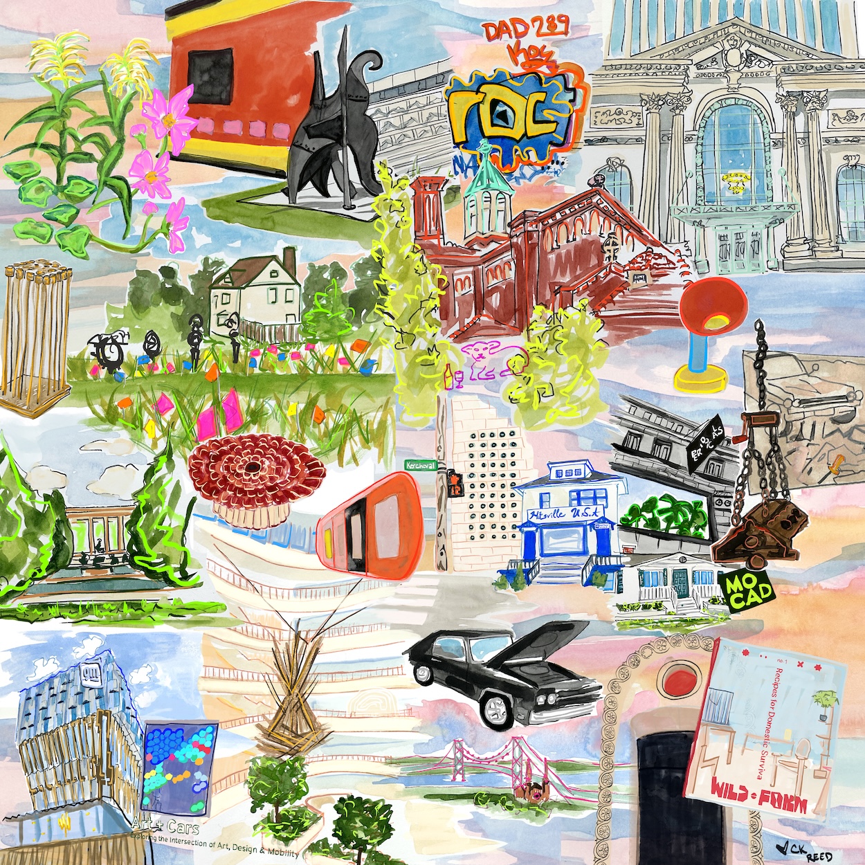 CK Reed Illustrates Detroit Month of Design 2026